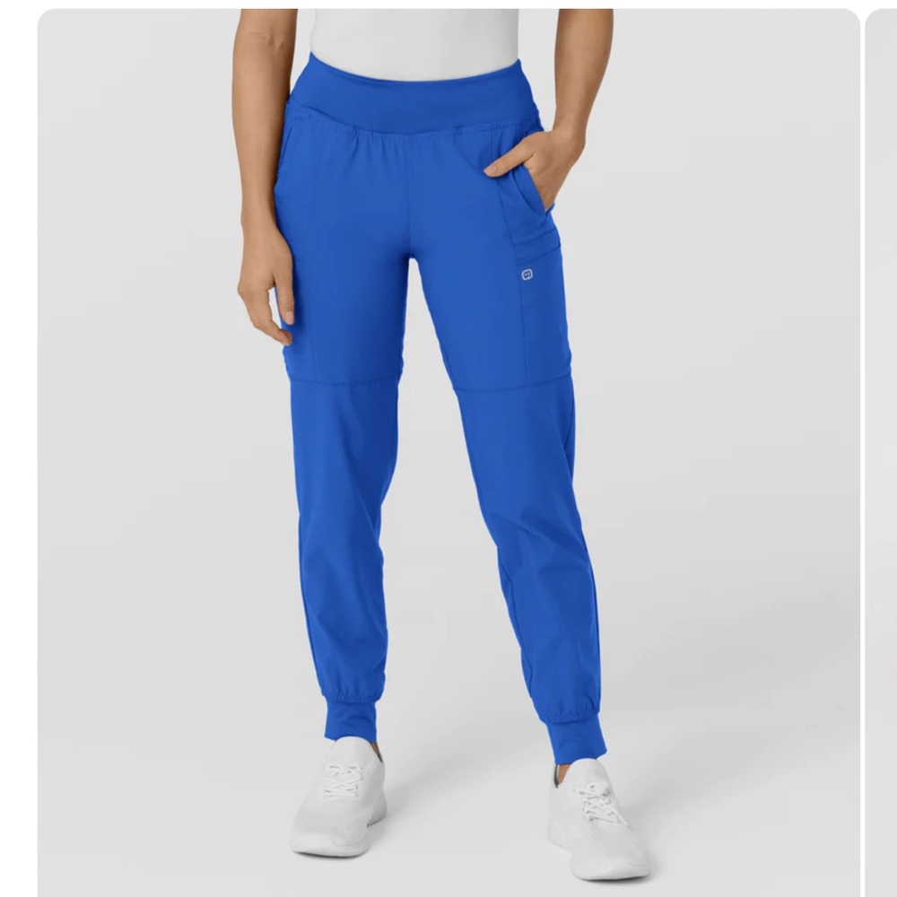 W123 Women's Comfort Waist Cargo Jogger Scrub Pant